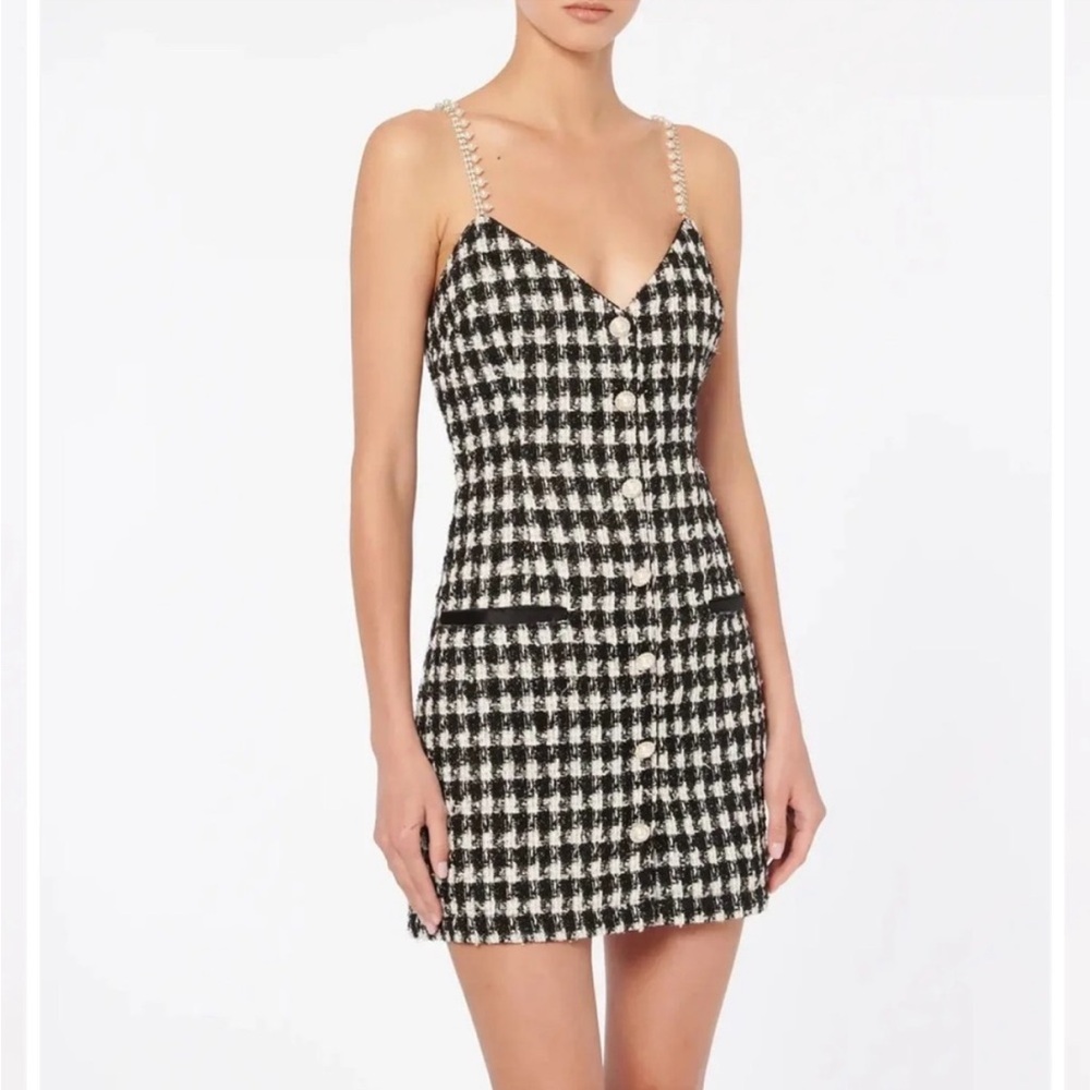Cami NYC Black and White Magaly Mini Dress